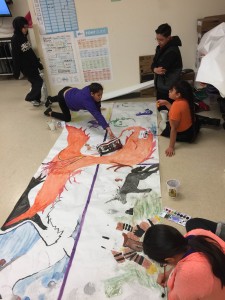 Students at Salida del Sol Academy in Greeley work on an art project. Photo courtesy Salida del Sol.